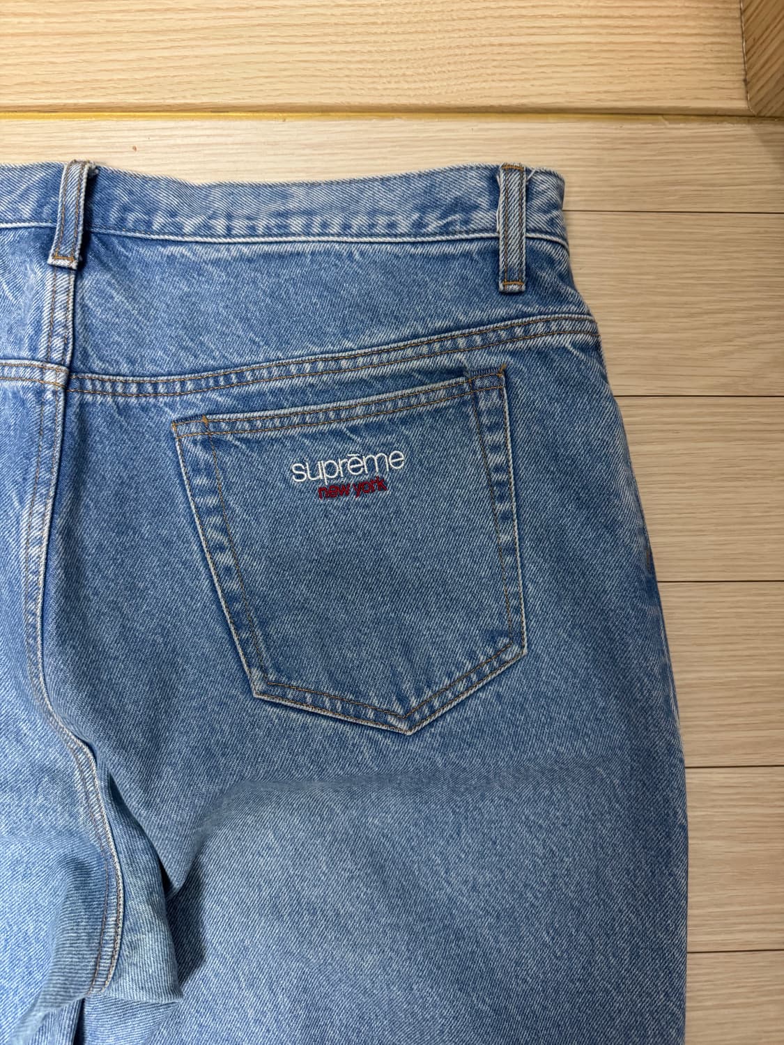 슈프림 배기진 워시드 인디고 상품이미지5