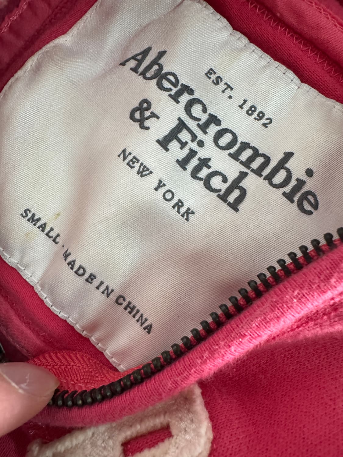 희귀!! 여성 아베크롬비 y2k 핑크 기모 후드집업 s 상품이미지3