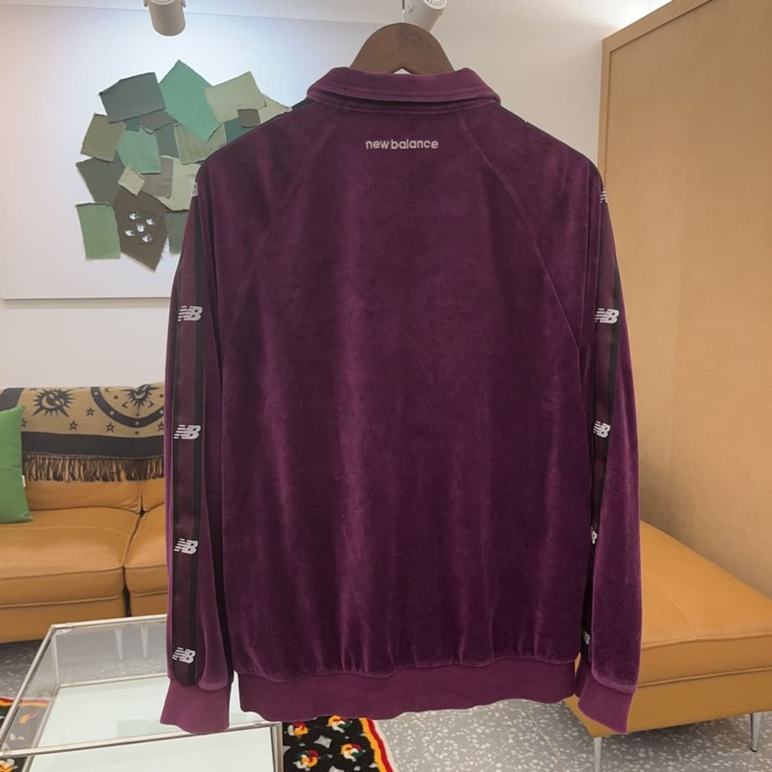 뉴발란스 오버핏 벨벳 벨루아 트랙탑 져지 집업 105 C06389 상품이미지4