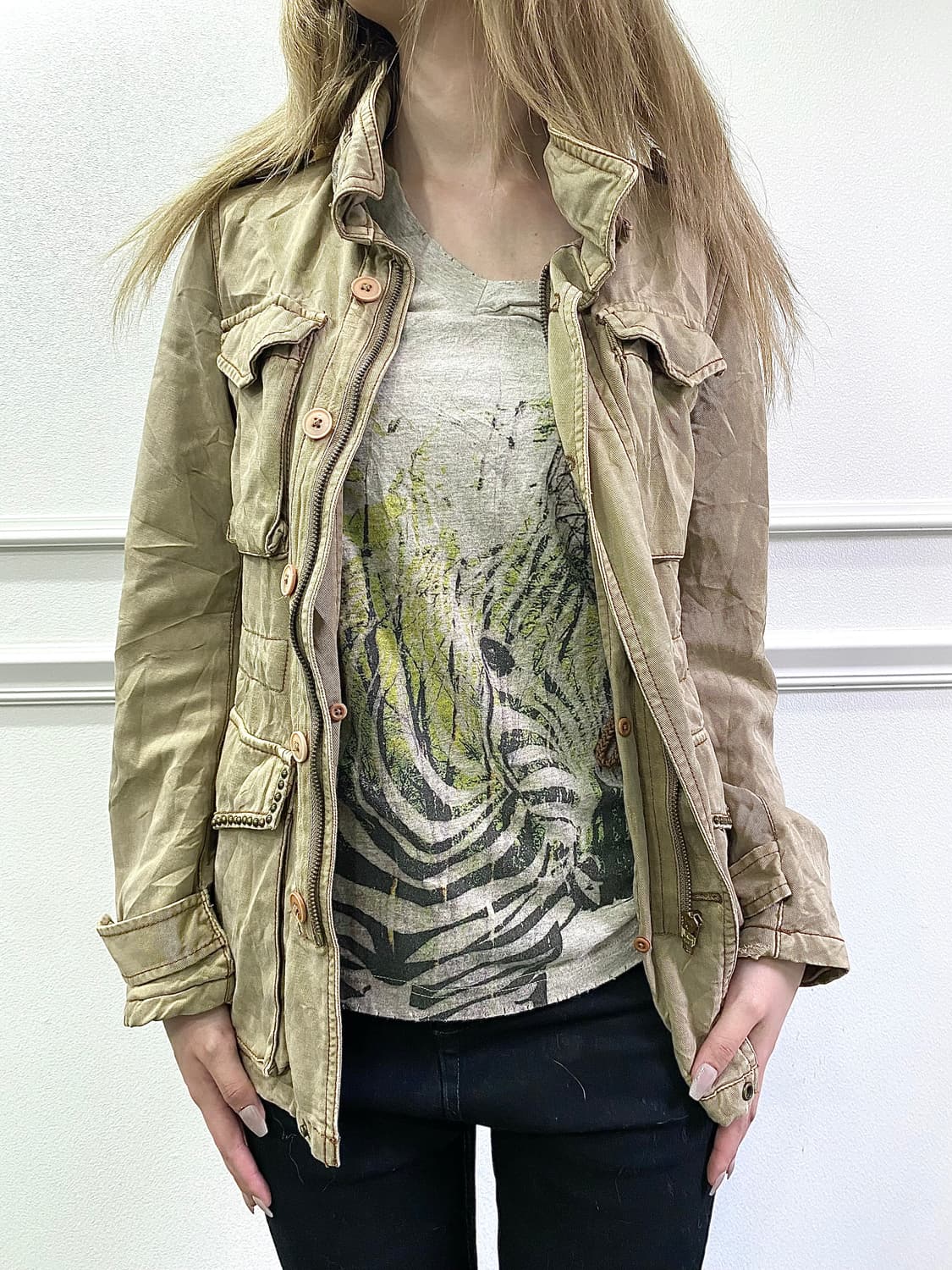 Y2K Grunge Mood Stud Detail Jacket 상품이미지3