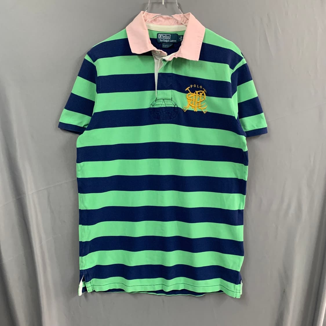 M 폴로랄프로렌 커스텀핏 스트라이프 럭비 PK 반팔 카라티 상품이미지1