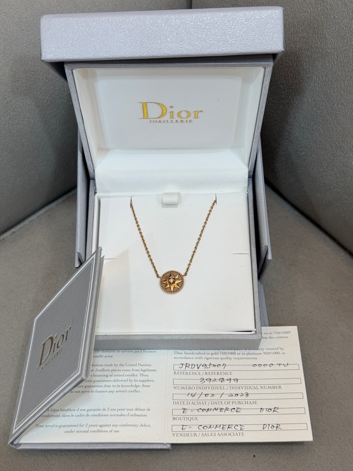 디올 로즈드방 네크리스 다이아 목걸이  상품이미지1