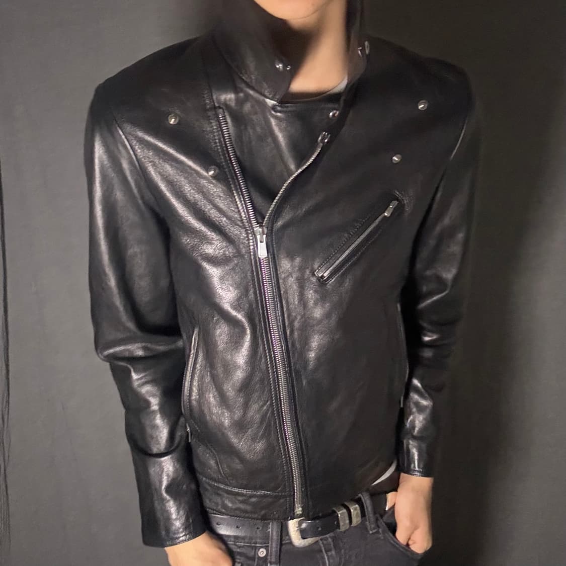 lamb skin rider leather jacket 상품이미지2
