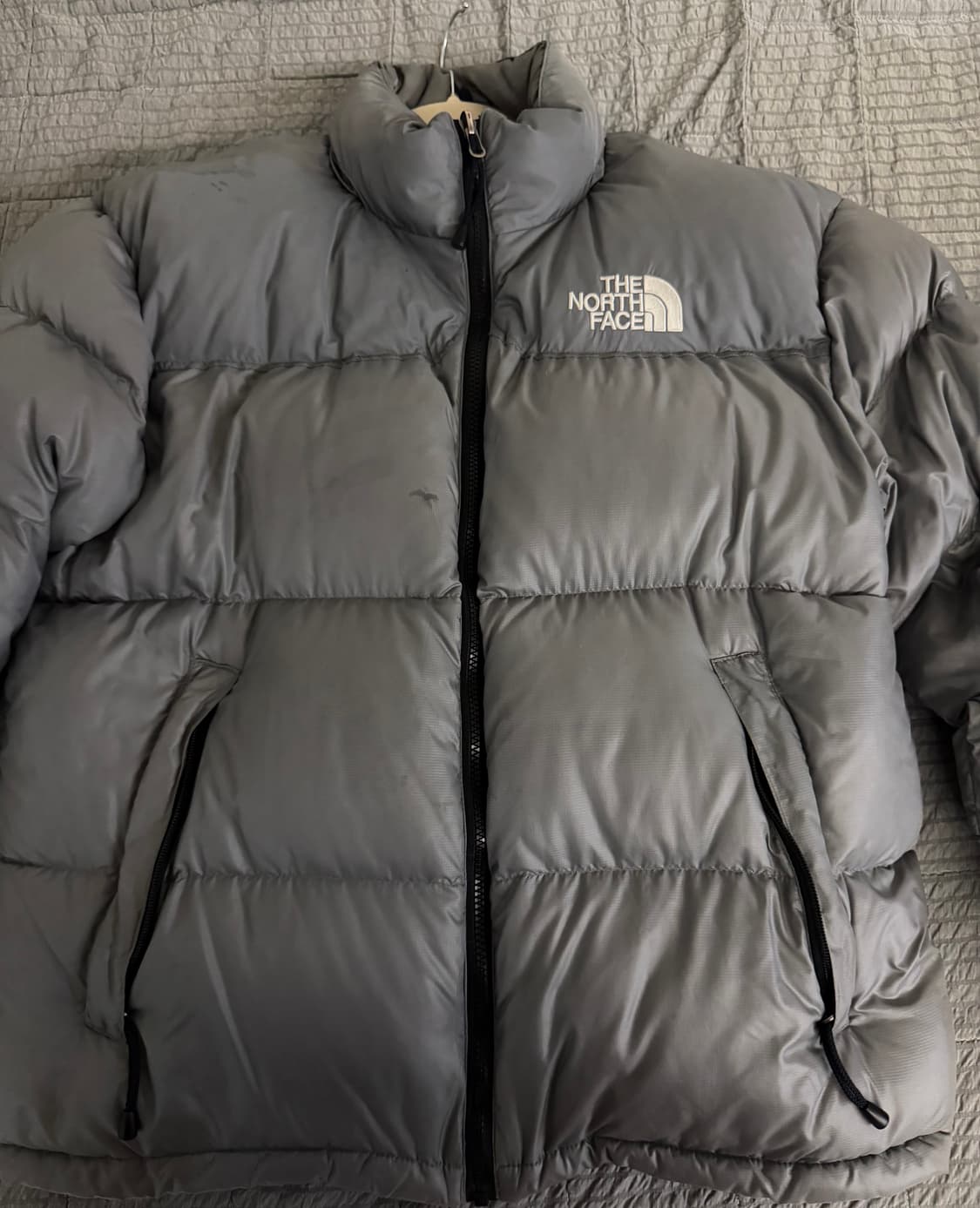 노스페이스 90s 센터로고 눕시 그레이 700 상품이미지1