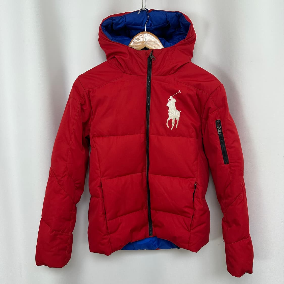   폴로랄프로렌 여자 후드 패딩 오리털 레드 (실측96) 상품이미지1