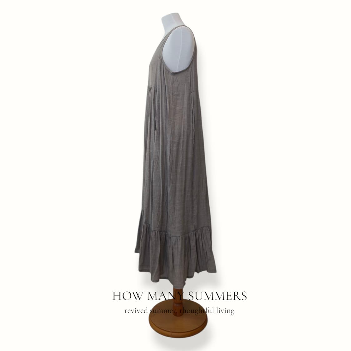 롱 원피스 F 그레이베이지 나시 뷔스티에 레이온 dress 상품이미지3