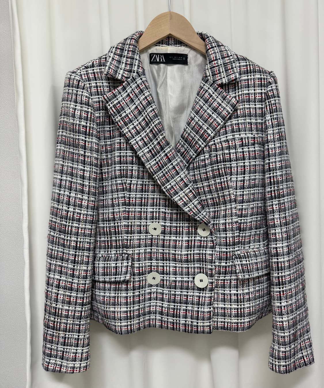 ZARA 자라 체크 트위드 자켓 상품이미지1