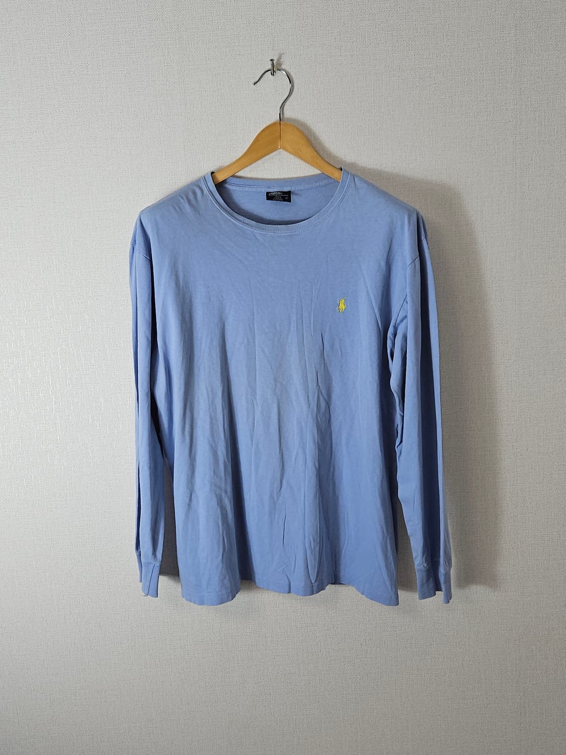 90s 폴로 랄프로렌 옐로우포니 긴팔티셔츠 롱슬리브 스카이블루 M 상품이미지1