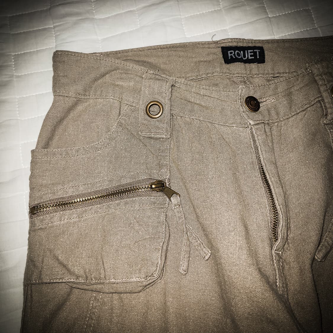 '00s ROUET Zip Linen Flared Pants 상품이미지2