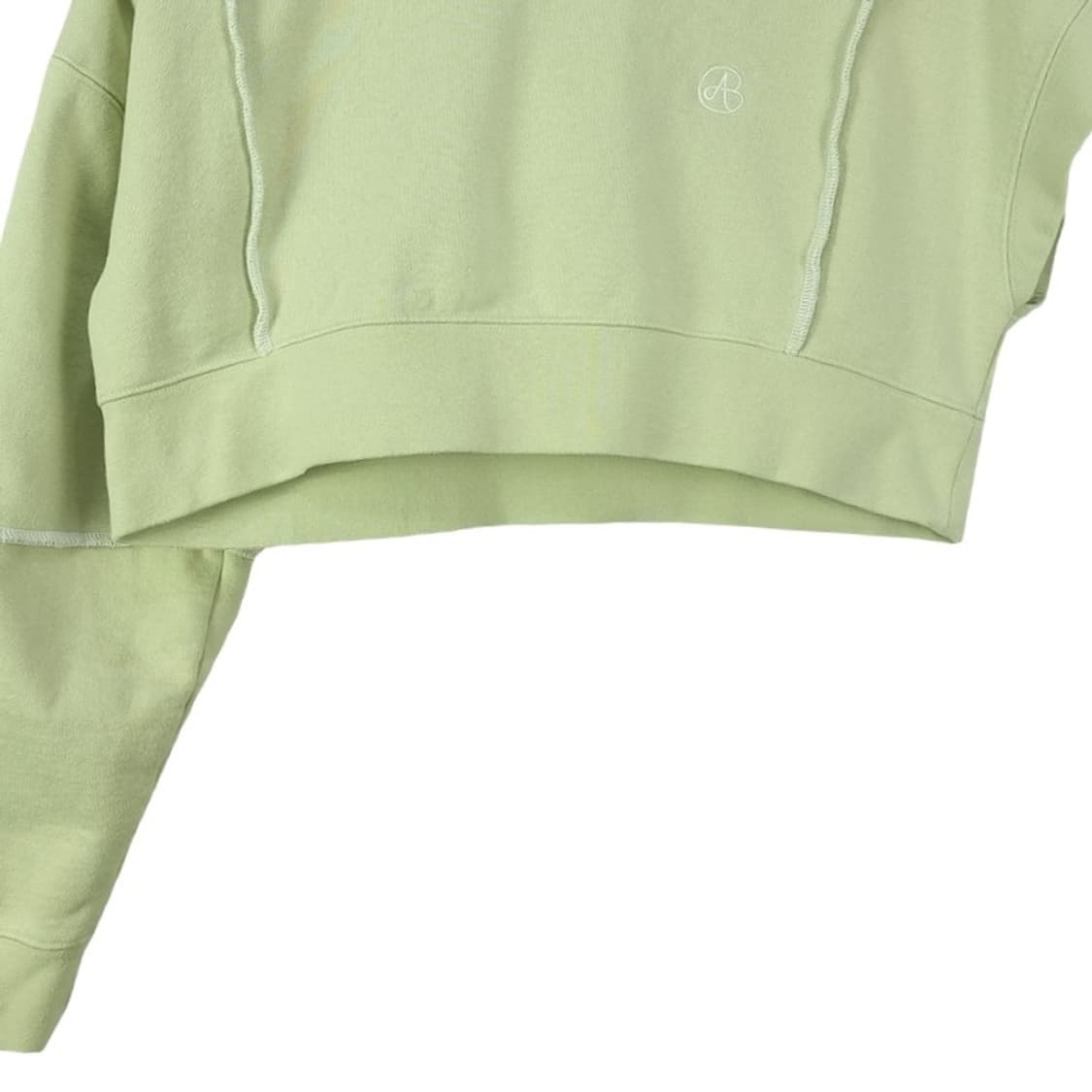 [앤더슨벨] 오버핏 크롭 언발란스 슬리브 맨투맨 M18842 상품이미지5