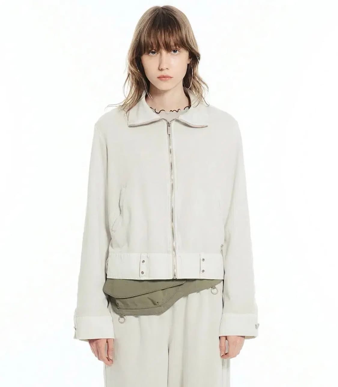 세릭 WASHING DENIM ZIP UP / IVORY 상품이미지1