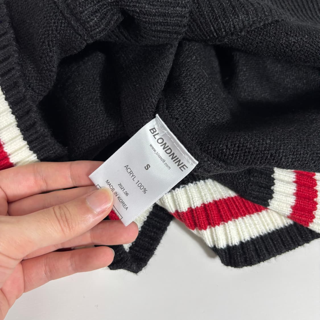 95 블론드나인 블랙 가디건 상품이미지4