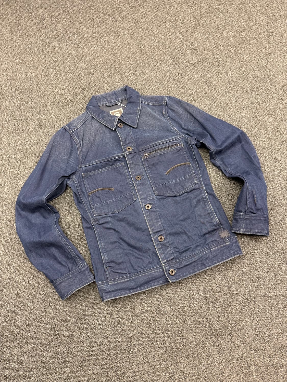 S) 지스타 로우 빈티지 데님 자켓 상품이미지1