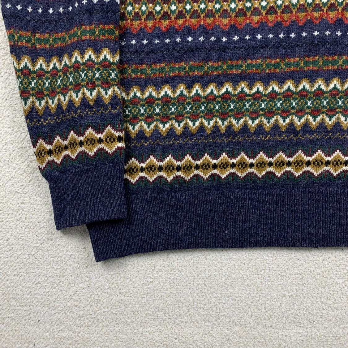 바버 페어아일 패턴 울 니트 상품이미지4