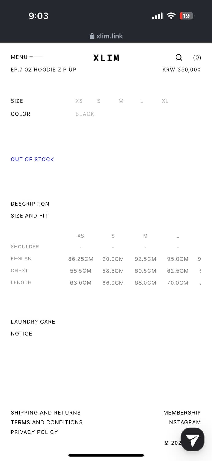[L] XLIM EP.7 후드 집업 블랙 상품이미지4