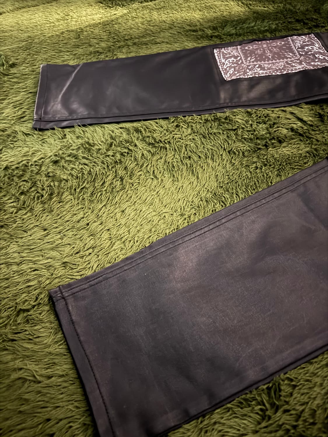 [3] 다잉브리드 X 에이징씨씨씨 피크 로고 패치 코팅 진 블랙 상품이미지7