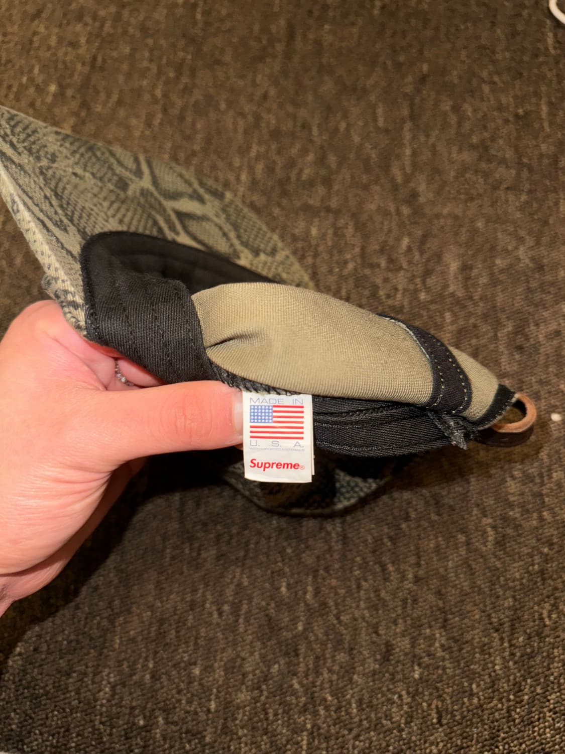 Supreme Snakeskin Mesh Camp Cap 상품이미지4