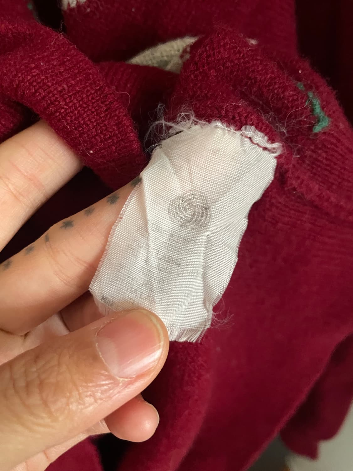 버버리 램스울100 아가일 가디건 상품이미지5