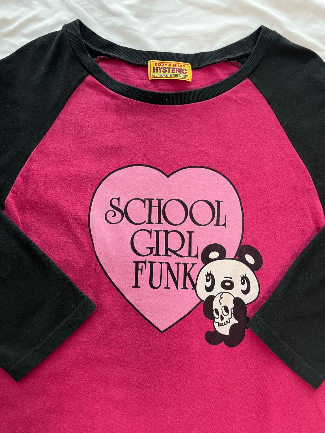 히스테릭 글래머 스쿨 걸 펑크 하트 팬더 나그랑 롱 슬리브 긴팔 티셔츠 상품이미지3