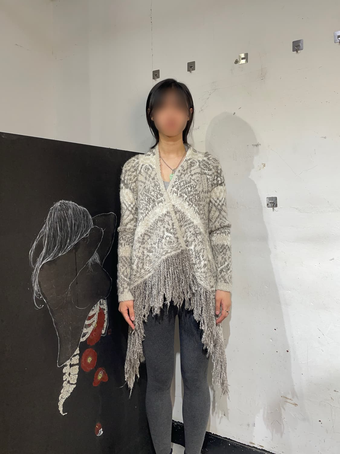 아베크롬비 오리엔탈 에스닉 프린지 로브 가디건 M 상품이미지2