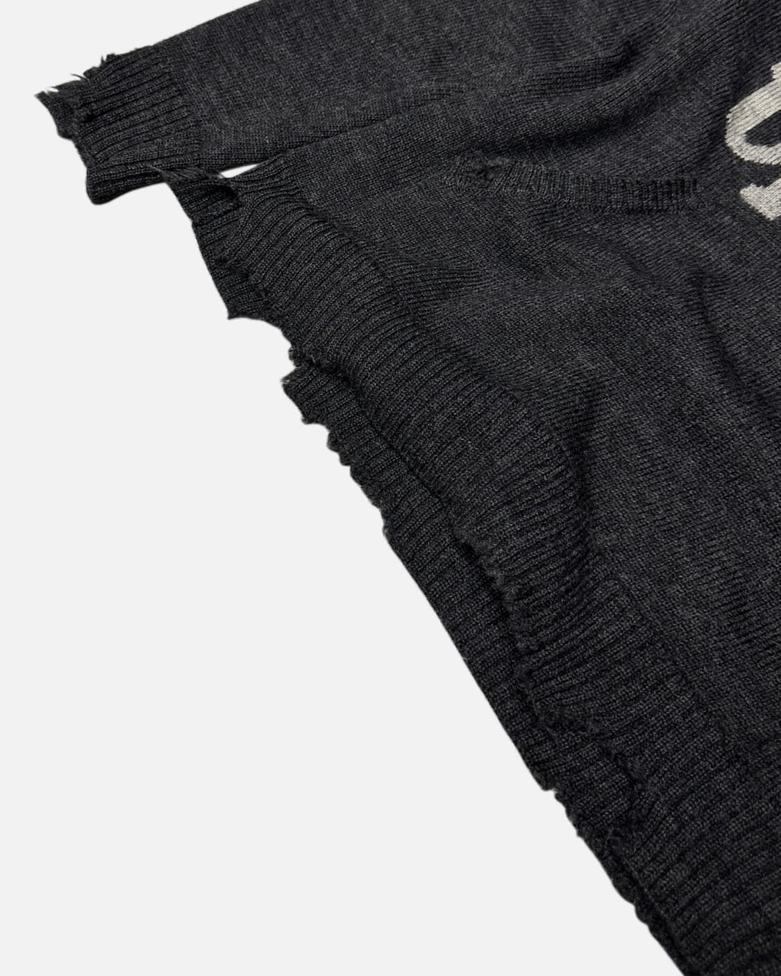 'under ground' damaged wool knit hood 상품이미지2