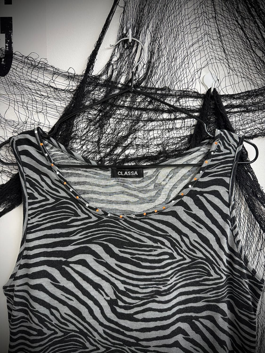 Zebra pattern beads sleeveless 상품이미지5