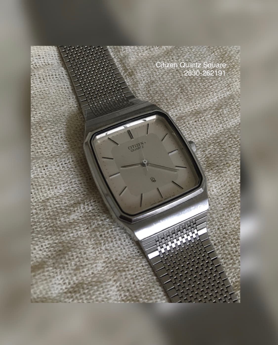 1990s Citizen Quartz Square 빈티지 시계 상품이미지1