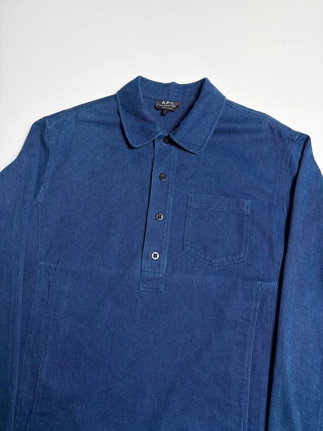 아페쎄 A.P.C. 하프 플래킷 포켓 코튼 셔츠 R1194 상품이미지2