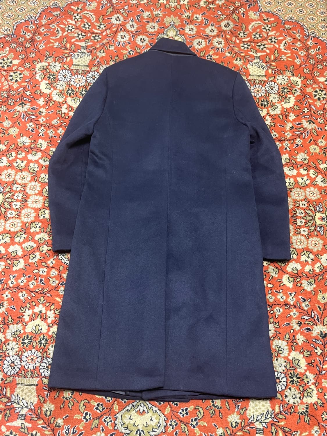 [52] 유로옴므 네이비 피크드 라펠 더블 코트 상품이미지2