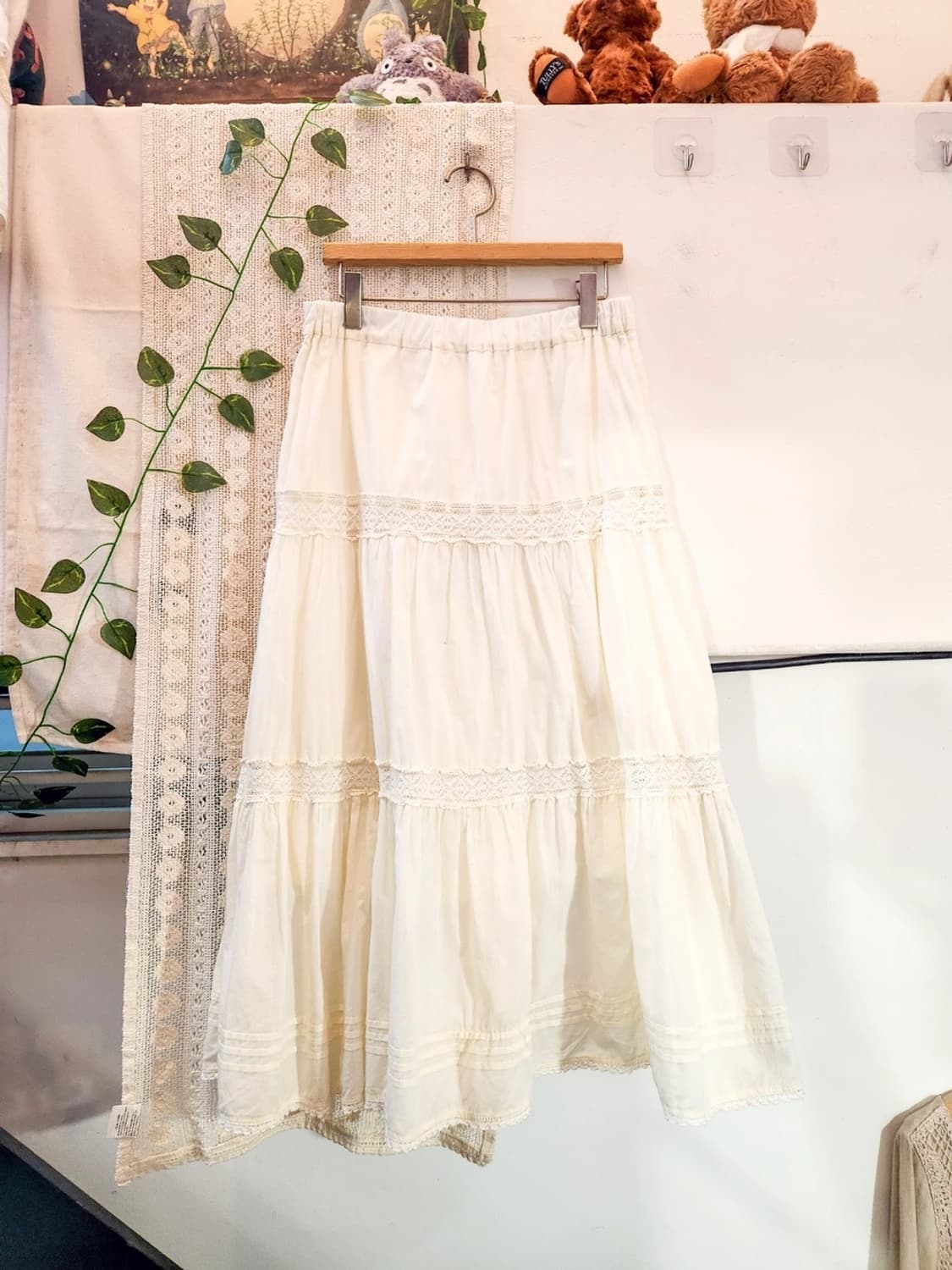 빈티지 아이보리 캉캉 레이스 스커트 상품이미지1