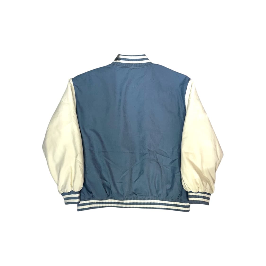 일본 빈티지 스카이 블루 화이트 누빔 바시티 스타디움 자켓  상품이미지6