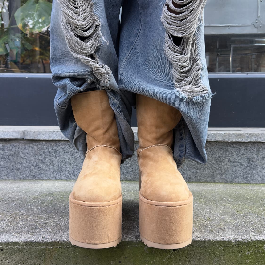 00s 리얼 스웨이드 슈퍼 플랫폼 어그 스타일 부츠 상품이미지8