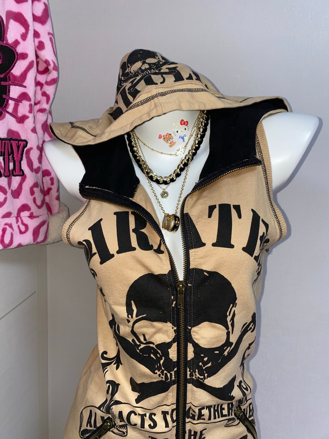 d.i.a. 다이아 스컬 후드집업 원피스/빈티지 갸루 오네 히메 펑크 상품이미지1