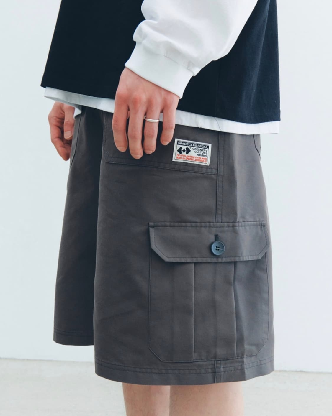 L) 스페이드클럽서울 SCS 카고 쇼츠 그레이 상품이미지7