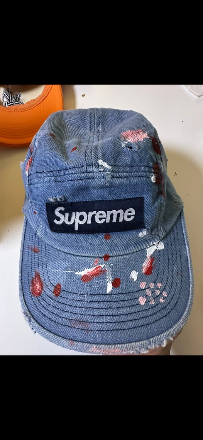 슈프림 워시드치노 캠프캡 커스텀 23FW 상품이미지1