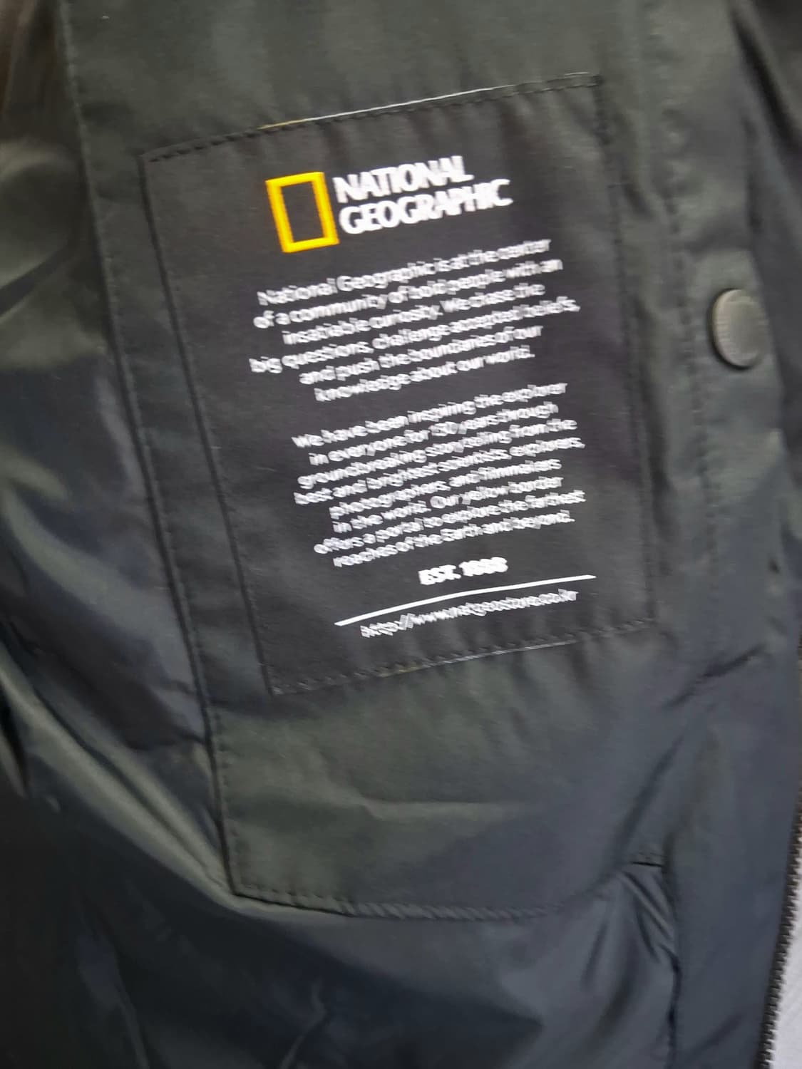 내셔널지오그래픽 숏패딩 카본 블랙 S/M#신품급 상품이미지7