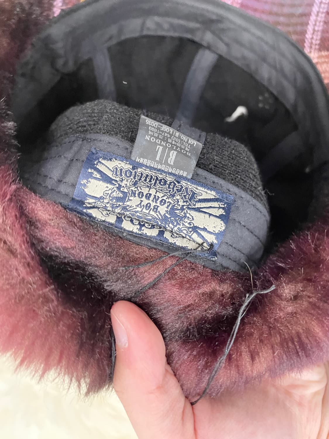 보이런던 체크 패치 트루퍼햇 *레어 상품이미지10