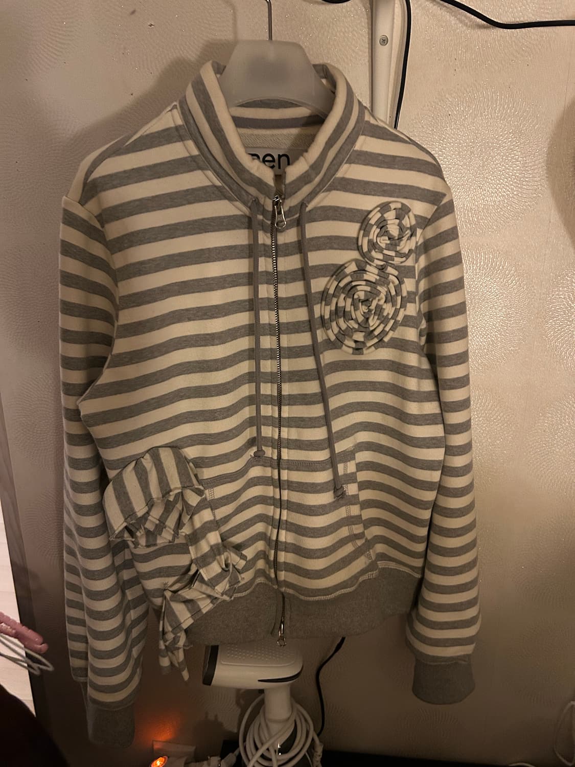 오픈와이와이 OPEN YY 아플리케 집업 그레이 M 상품이미지6