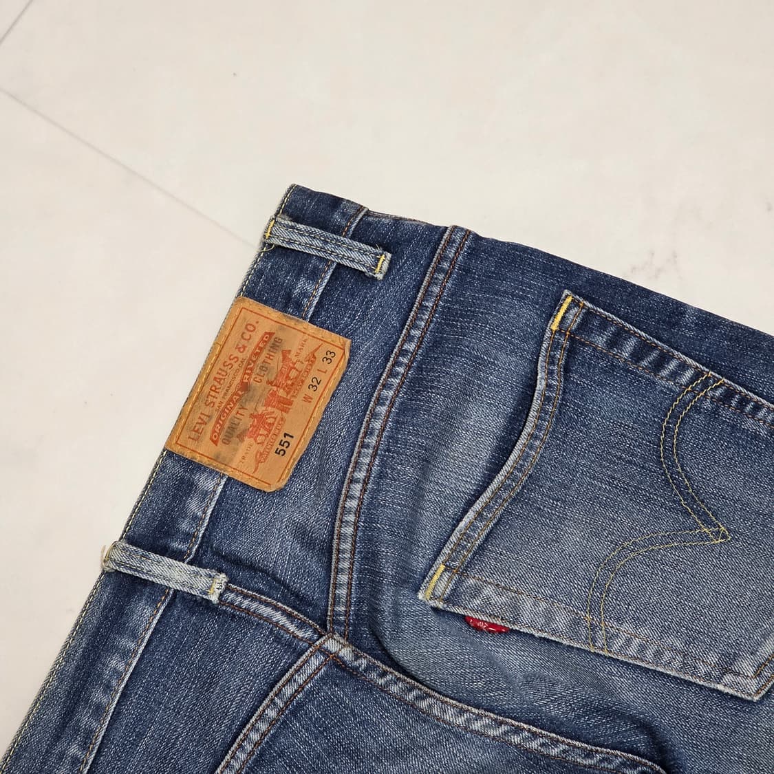 32 리바이스 551 워싱 스판 데님팬츠 청바지 상품이미지4