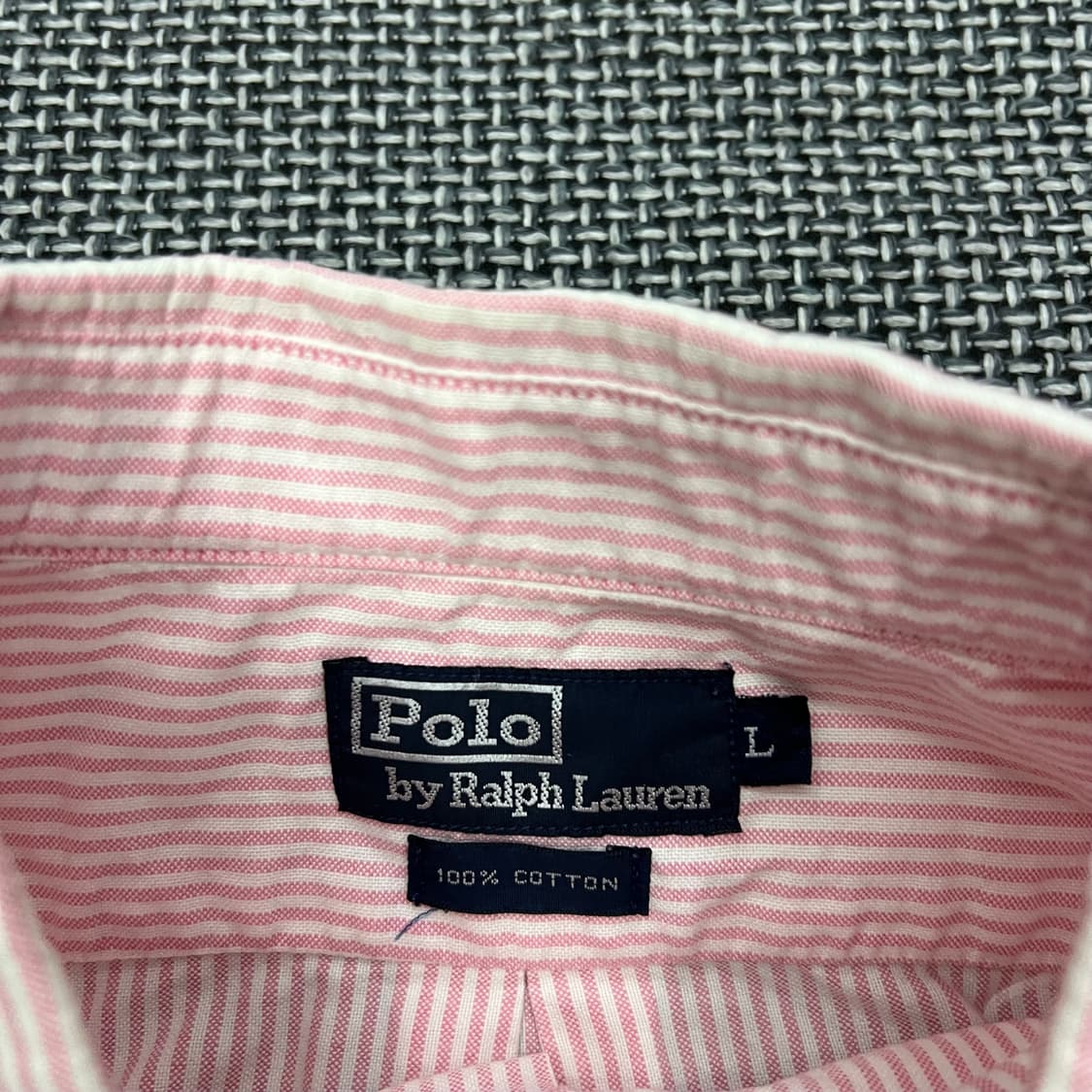 폴로랄프로렌 핑크 스트라이프 반팔셔츠 상품이미지3