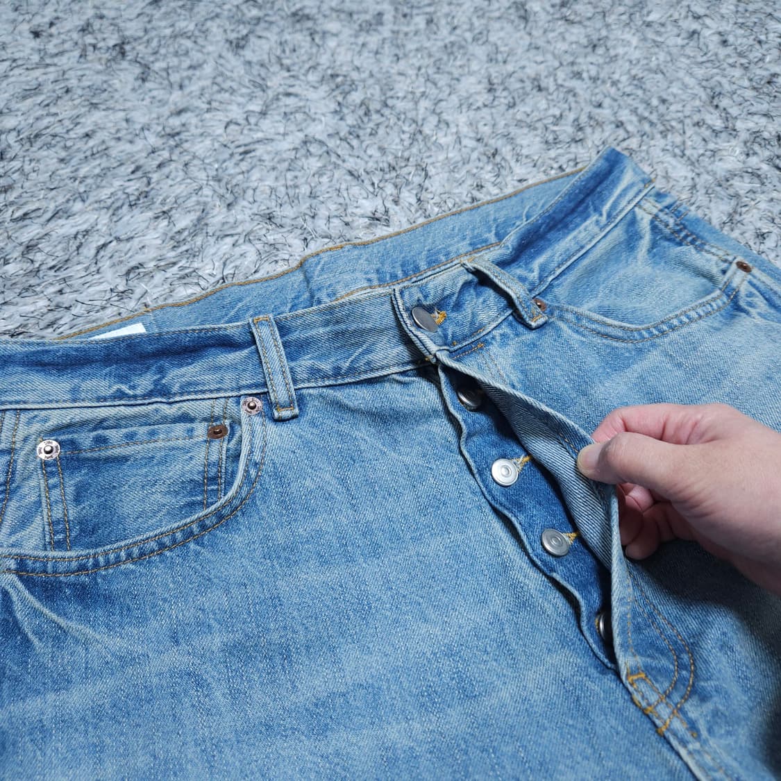 자라) 허리33 남자 연청바지 일자청바지 / 왕눈이샵 상품이미지3