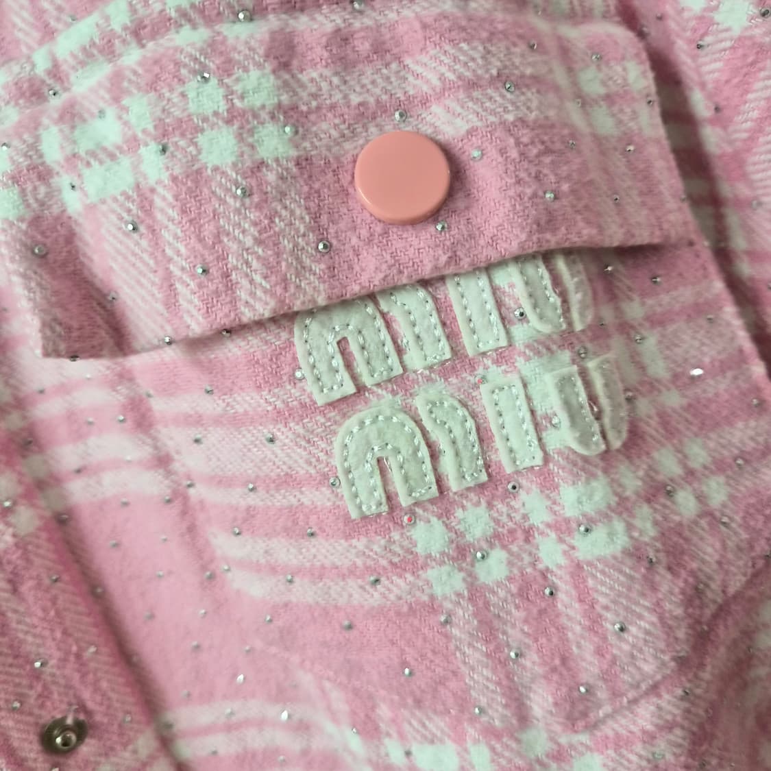 미우미우 큐빅 플래드 누빔자켓 F 상품이미지4