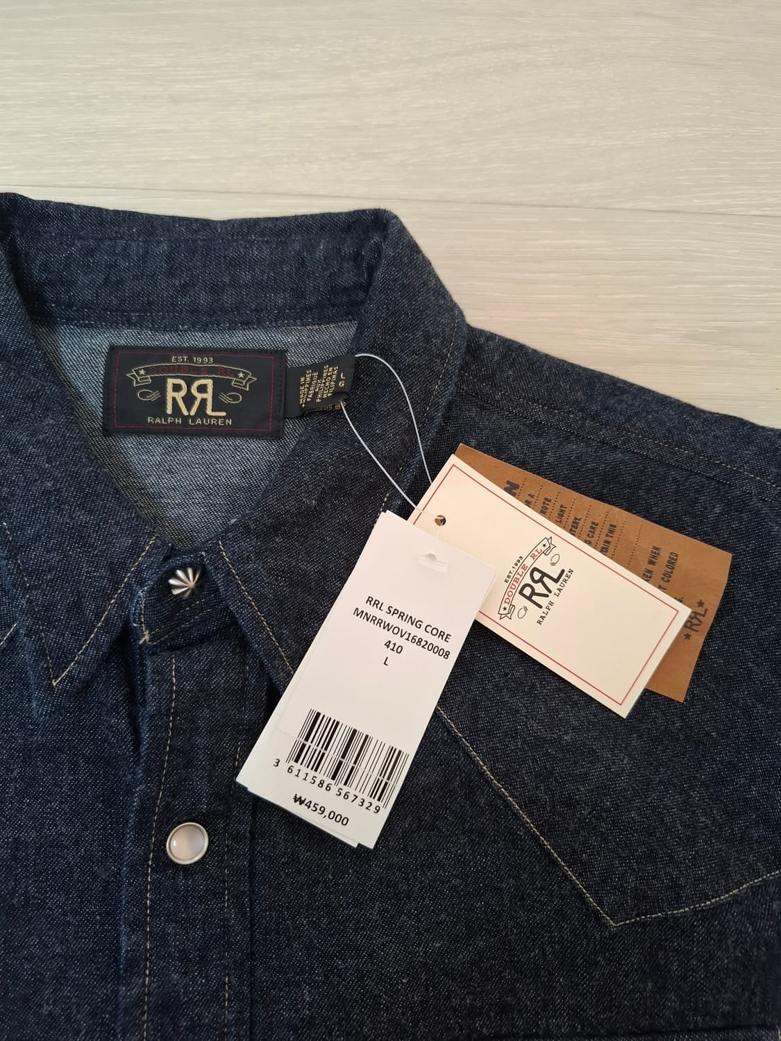 L RRL 슬림핏 데님 웨스턴 셔츠 상품이미지4