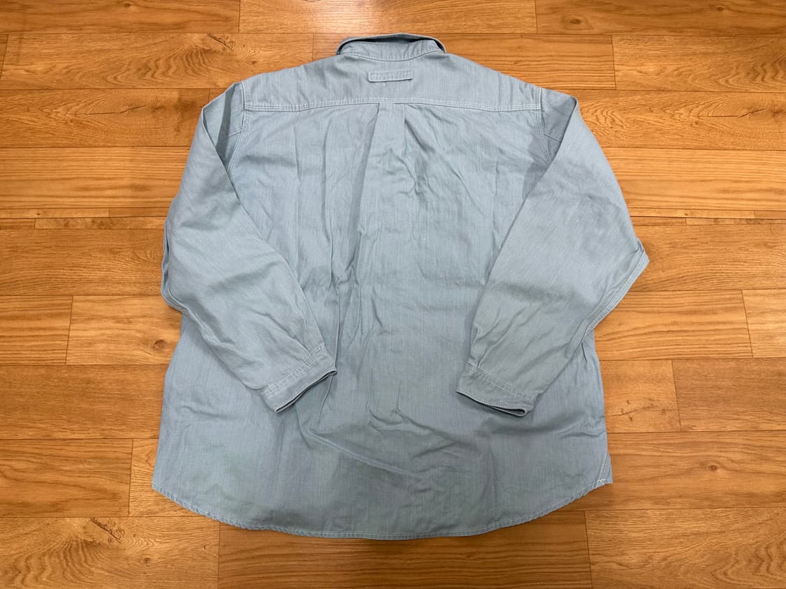 에스피오나지 헤비 샴브레이 워크셔츠 라이트블루 L 상품이미지3