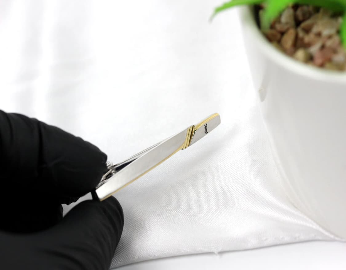 입생로랑 A등급 5.1cm 실버925 은 남자 명품 넥타이핀 빈티지 상품이미지5