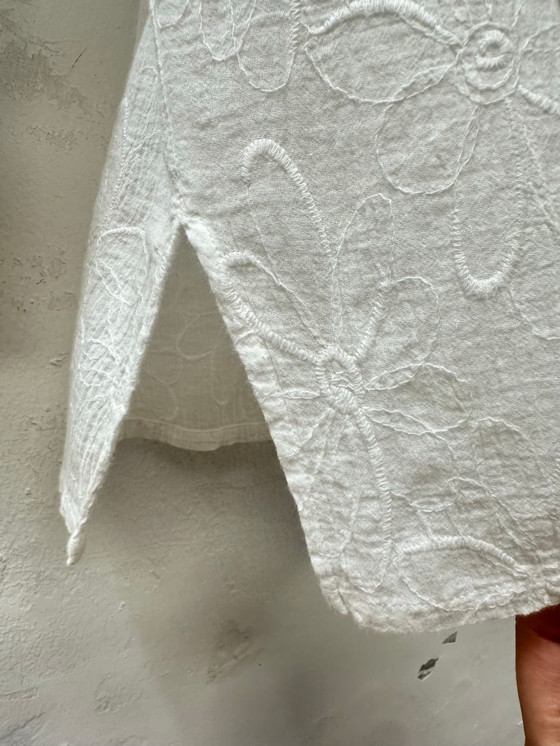 일본빈티지 플라워 자수 코튼 100% 블라우스 상품이미지4