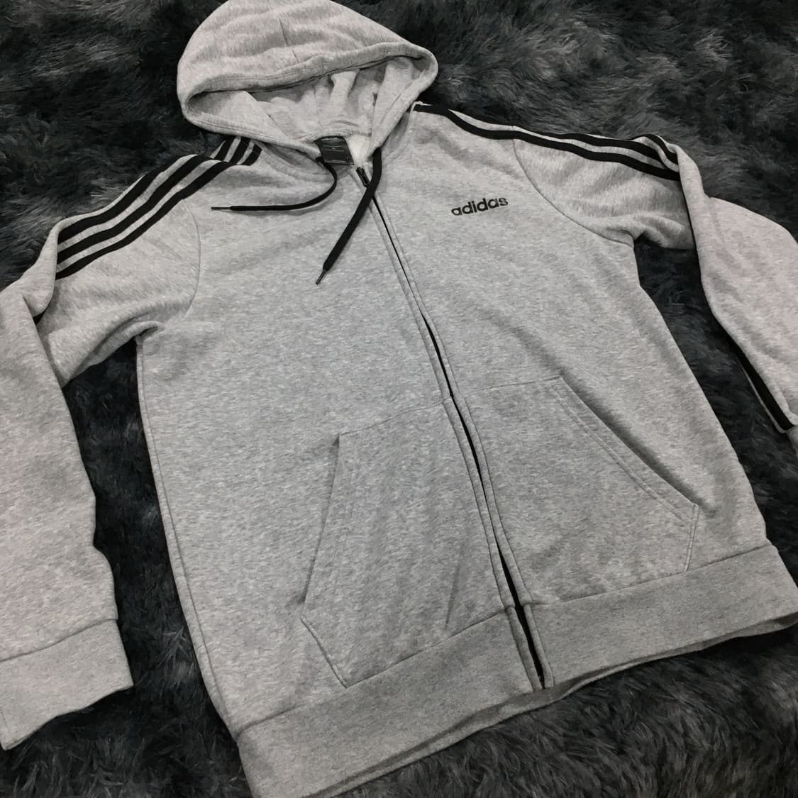 투티/0199 아디다스 회검 스포티 후드집업  상품이미지3