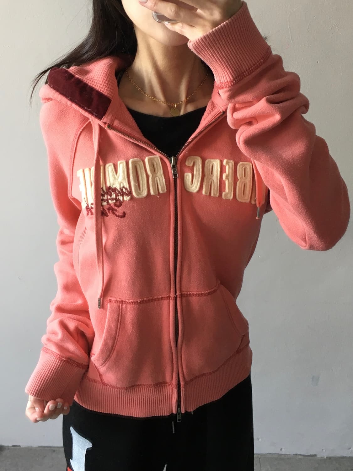 아베크롬비 로고 후드집업 상품이미지1