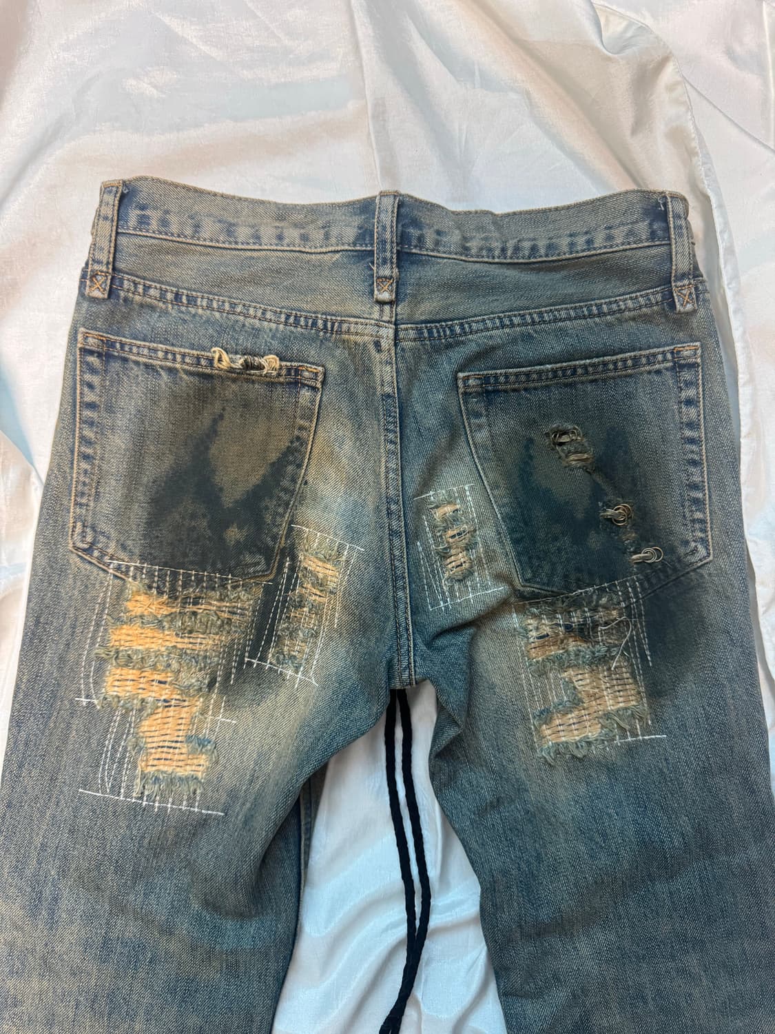 Ifsixwasnine mudmax lace-up flare denim  상품이미지5