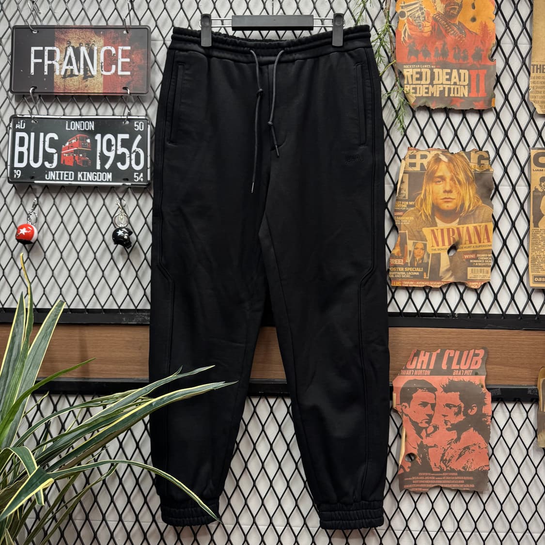 준지 트레이닝 팬츠 사이드 트랙라인 포인트 블랙 상품이미지1